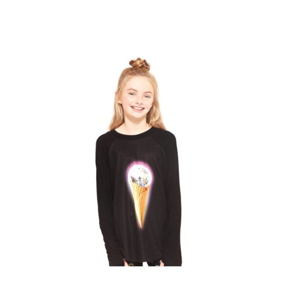 NWT: TEREZ Kids/Girls DISCONE BASEBALL TEE Size Large - Picture 1 of 7